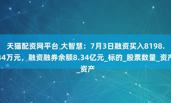 天猫配资网平台 大智慧：7月3日融资买入8198.34万元，融资融券余额8.34亿元_标的_股票数量_资产